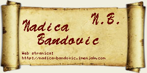 Nadica Bandović vizit kartica